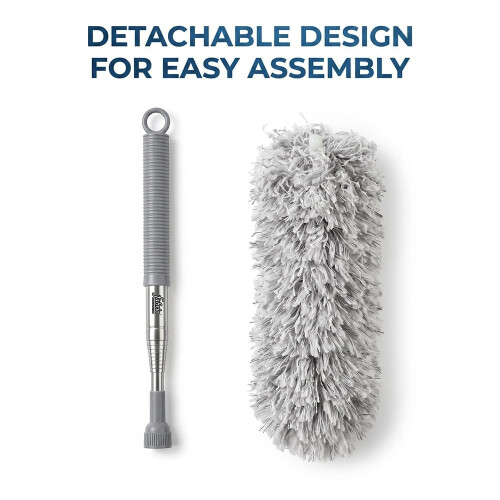 FABRIO Extendable Feather Duster, Telescopic Handle 31-205cm Long 1