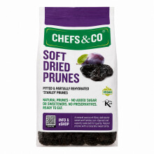 CHEFS & CO Soft Dried Prunes (pitted) | Whole Dried Fruits | Healthy Snack | Veg