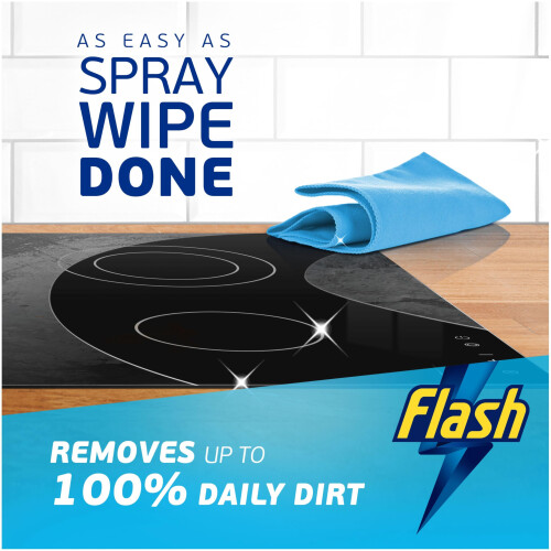 Flash Flash Spray Wipe Done Hinched Antibac Wild Berries Cleaning Spray 800ml 1