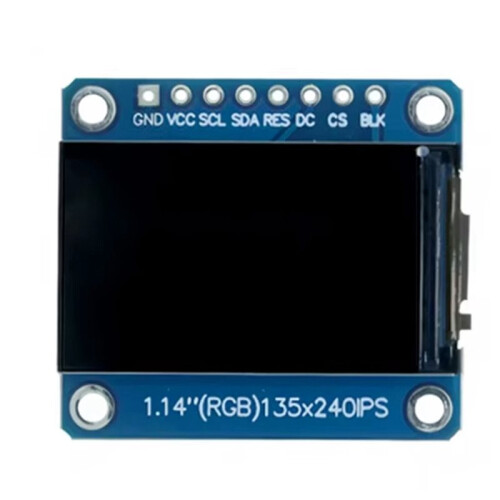 2X Tela LCD IPS de 1,14 Polegadas 135x240 SPI ST7789, Módulo de Tela TFT de 65 Mil Cores para  para Raspberry Pi ESP32 STM32 DIY 2
