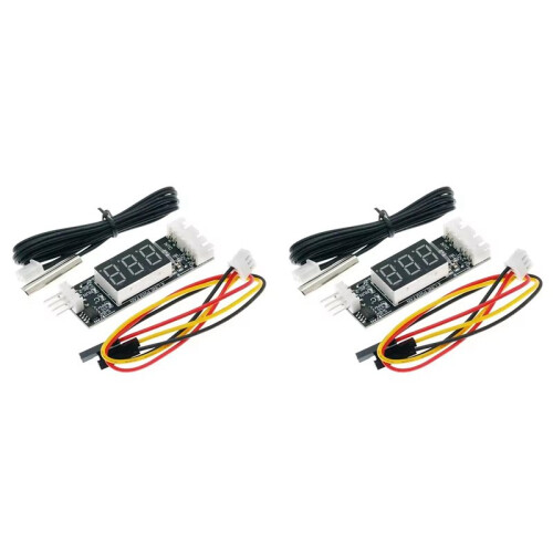 2X DC12V 3A 4 Wire PWM Fan Temperature Control Speed Governor Fan Speed Controller Digital Display Module Power Supply