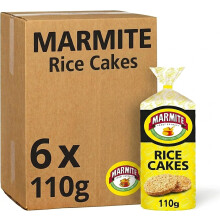 Marmite Rice Cakes 6 x 110g, Low Fat Low Calorie Snacks, Vegetarian