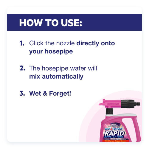 Wet & Forget Rapid Application Mould, Lichen & Algae Remover, 2L 1