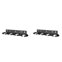 2X Multi Microphone Holder for Mic Stand Storage Organizer for Handheld Dynamic Wired and Wireless Mics Wall Mount