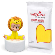 Saracino Sugar Paste Model Yellow Modelling Paste 1 kg Gluten Free Made in Italy