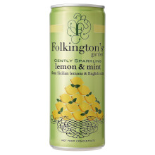 Folkingtons Gently Sparkling Lemon & Mint Presse - 12 x 250ml cans