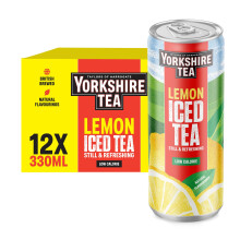Yorkshire Tea Lemon Iced Tea, 330 ml (Pack of 12)