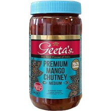 Geeta's Premium Mango Chutney Medium 1.5kg | Authentic Indian Chutney with Exquisite Mango Flavor | No Artificial Colours or Flavours | No Preservati