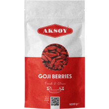 Aksoy Goji Berries 1000g Raw Sun-Dried Wolfberries 100% Natural, Vegan, High Fibre Non-GMO Superfood