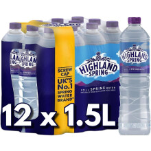 Blissify - Highland Still Spring Natural Mineral Water - 1.5L - (Pack of 12) - From The Ochil Hills in Scotland