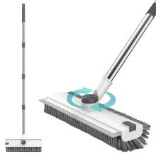 SetSail Floor Scrub Brush, 3 in 1 Scrub Brush with 54-in Adjustable Long Handle and Scraper Heavy Duty Stiff Bristle Floor Scrubber for Cleaning Show