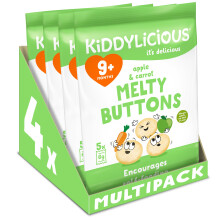Kiddylicious Apple & Carrot Melty Buttons - Delicious Snacks for Kids