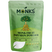 Monk Fruit Sweetener Powder 100g - No Erythritol, No Maltodextrin, Just 2 Ingredients | Natural Sugar Alternative | Vegan, Keto, Diabetic Friendly