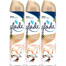 3 x Glade Aerosol Air Freshener 300ml - Romantic Vanilla Blossom
