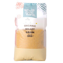Wholefood Earth Organic Millet Grain – 3 kg | GMO Free | Vegan | High Fibre | Ce