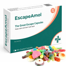 EscapeAmol - Funny Leaving Gifts for Colleagues - Joke Pill Box with 70g Fizzy M