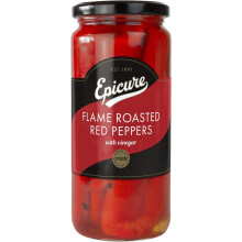 Epicure Flame Roasted Red Peppers Jar, Vinegar Infused 480 g (Pack of 1)