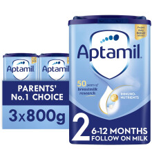 800g Aptamil 2 Follow On Milk Suitable For 6-12 Months Pack Of 3