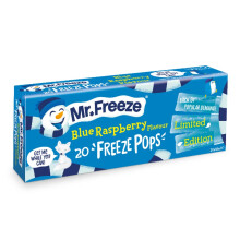Mr Freeze Ice Pops - Naturally Flavoured Ice Lollies - Blue Raspberry Flavour Ve