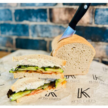 Keto Chefs Freshly Baked Keto Bread Crusty White Loaf Ultra Low Carb 600g x 3 Loaves