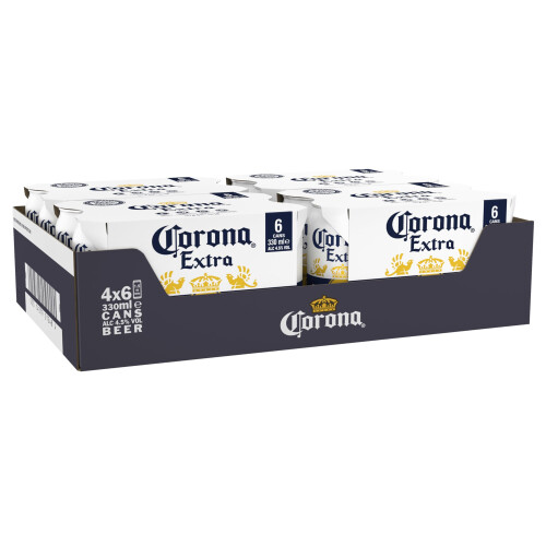 Corona Extra Premium Lager Beer Can 24 x 330ml