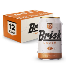Brisk Lager - Low Calorie Beer - 3.3% ABV, Low Carb and Gluten Free Beer - Sugar