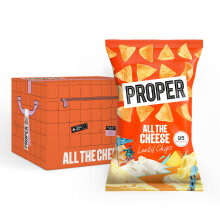 PROPER All the Cheese Lentil Chips, 8 X 85g, Crisps Snacks