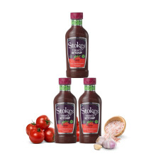 Stokes Real Tomato Ketchup 3PK SQUEEZY, Rich & Vibrant Tomato Sauce, Perfect Red