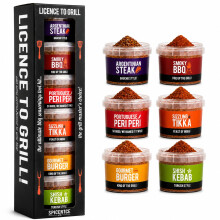 SPICE-N-TICE License to Grill BBQ Seasoning Gift Set - 6 Gourmet Spice Rubs for