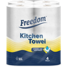 24 Rolls Freedom Super Absorbent Kitchen Roll Towel