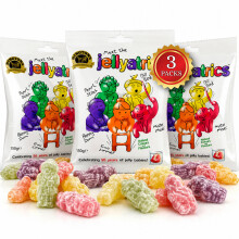 Jellyatrics Jelly Babies - 150g Bag of Sweets Pack of 3 - Meet the Jellyatrics and Experience the Fruity Novelty Sweet, Gummy Chewy Sweet - Exciting