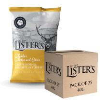 Listers - Cheddar Cheese and Onion Crisps - Crisps Multipack, Multipack Crisps, Crisps Share Bag, Cheddar Cheese Crisps - Vegetarian Potato Snacks -