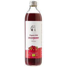LOOV Wild Cranberry Juice, Organic, 500 ml, 100% from Directly Pressed Organic Fresh Cranberries, Contains Polyphenols, no Sugar Added, no Water Adde