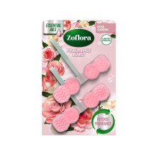 Zoflora Rim Blocks Rose Garden, 2 x 48g, Continuous Freshness & Odour Control, Long-Lasting Fragrance, Kills 99.9% of Bacteria