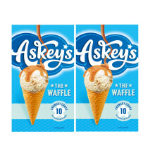 Aaskeys Waffle Cones – 10 Cones (Pack of 2) | Crispy Waffle Ice Cream Cones | Pr