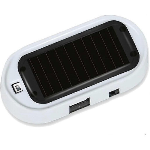 (blue light) Universal LED Car Anti-Theft Warning Light with Solar Analog and Induction Features for Vehicle Modification