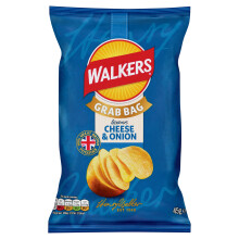 Walkers Cheese & Onion Crisps Grab Bag 45g