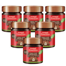 Sweet Freedom Hazelnot Choc Pot 250 g Jar – Vegan Cocoa Spread, Naturally Sweetened with Fruits for Pancakes, Waffles, Baking and Desserts, Only 15