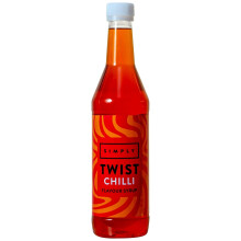 Simply Twist Chilli Flavour Coffee Syrup (485ml) – Add a Spicy Kick to Hot Chocolate, Cocktails & More – Vegan Syrup for Coffee Drinks – For Bar