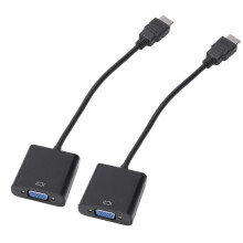 2X zu VGA Stecker zu VGA RGB Buchse Video Konverter Adapter Stecker zu Buchse Kabel 1080P