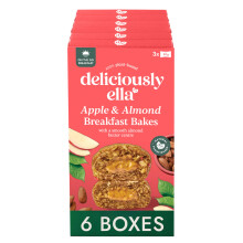 Deliciously Ella - On-the-go Breakfast Bakes (6 x Multipacks), Bars & Baked Oats, Vegan, High in Fibre, Healthy Breakfast (6 Cases (18x50g Bars), App