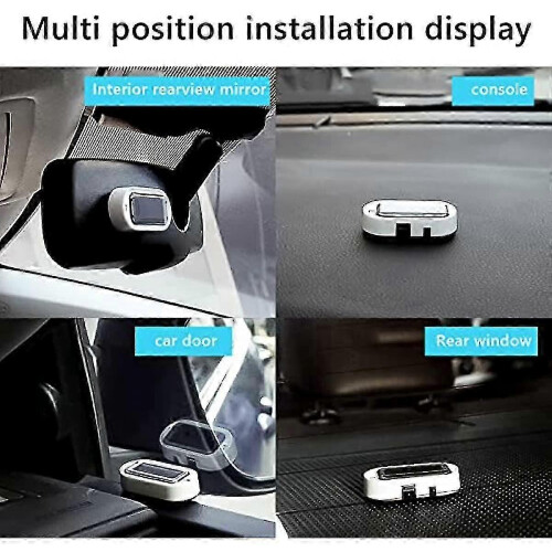 (red light) Universal LED Car Anti-Theft Warning Light with Solar Analog and Induction Features for Vehicle Modification 2