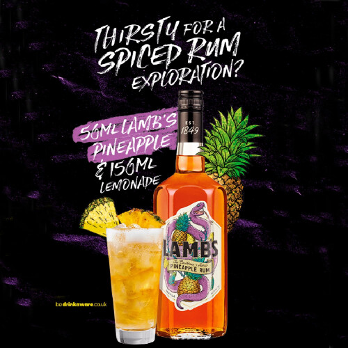 Lambs Pineapple Rum Spirit Drink 1L 2