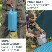 Bestway AlpineLite Insulated Sleeping Mat, Inflatable Sleeping Pad for Camping, Hiking & Backpacking, Compact, Lightweight with Pump Sack