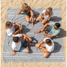 LANE LINEN Big Beach Blanket XL – Turkish Cotton Oversized Quick Dry Towel – XXL Sand Free 208x208 cm Towel for Camping, Travel, Beach, and Picnic