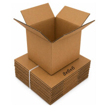 10 Boxes of 8x6x6 Inch Small Cardboard Boxes Pack of 10 | Single Wall Corrugated Shipping, Packing & Postal Boxes | Strong Moving & Storage Boxes for