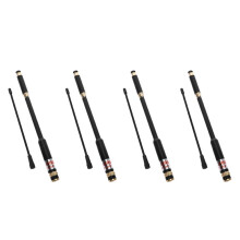 4X AL800 UHF VHF Telescopique BNC Antenne de Haute Qualite pour  Portable Radio Bidirectionnelle TK-208 TK-308 pour  Walkie Talkie IC-V85