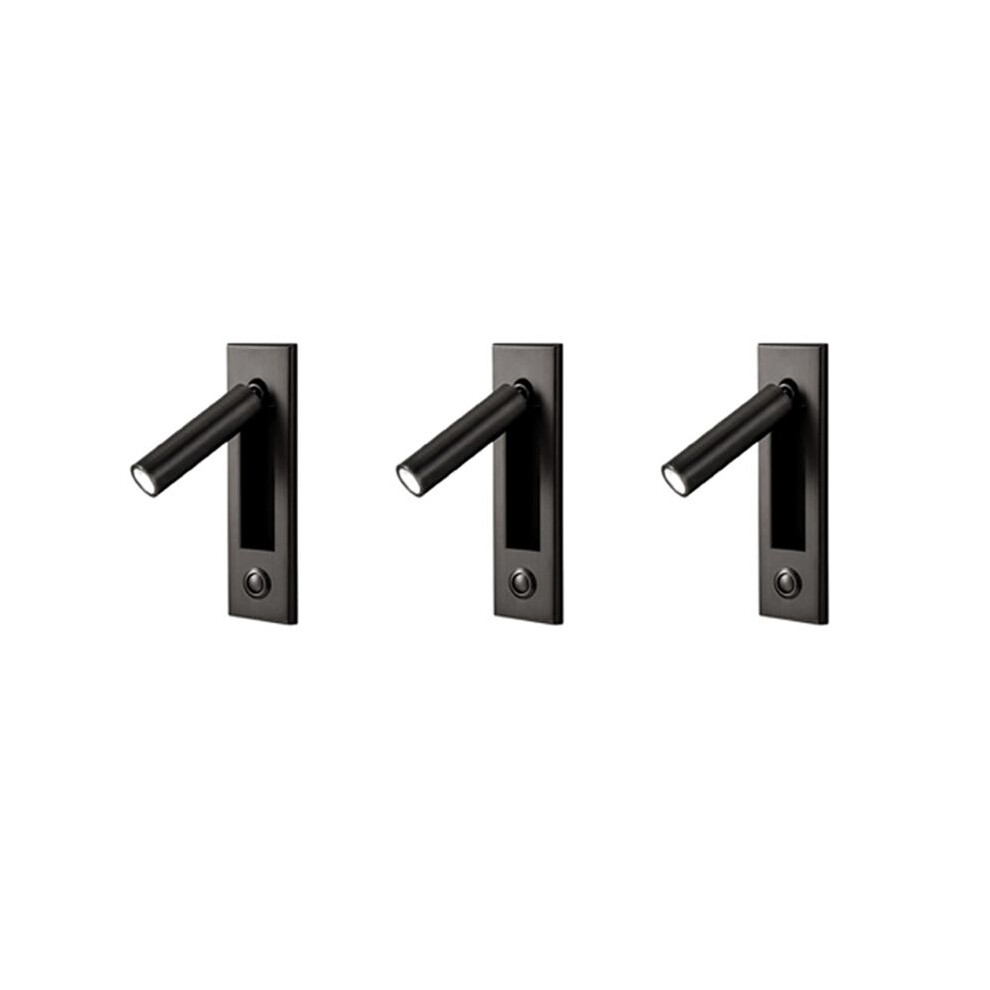 3X Reading S,Headboard Wall Reading Recessed Push Wall Lamps For Living Room, Bedroom Light/Black 6032355922137