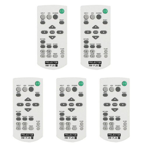 5X for  Wireless  Projector Remote Control Replacement (RM-PJ8)