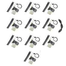 10X NGFF M2 Wireless Card to PCI-E Pcie Desktop Adapter with 2 AC Antenna for AX200 9260AC 8265NGW